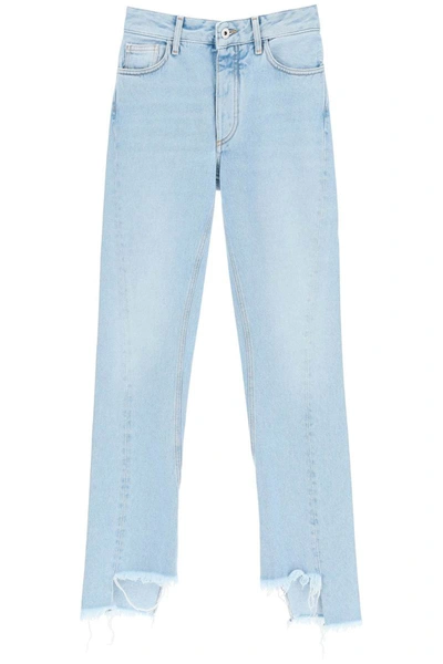 Shop Off-white Slim-fit Jeans With Twisted Seams In Blue