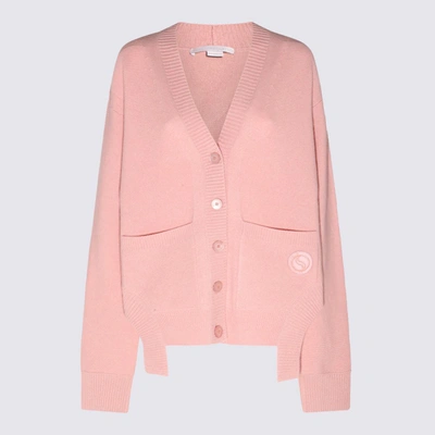 Shop Stella Mccartney Pink Cashmere Cardigan In Soft Dusty Pink