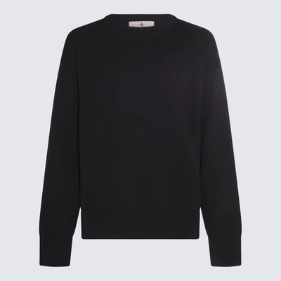 Shop Studio Nicholson Darkest Navy Cotton And Wool Blend Sweater