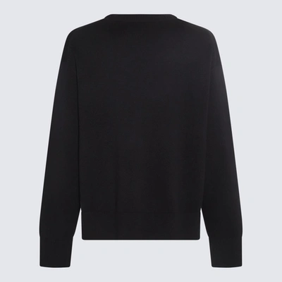 Shop Studio Nicholson Darkest Navy Cotton And Wool Blend Sweater