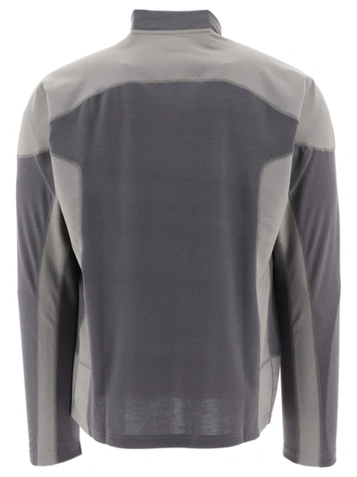 Shop Jean-luc A.lavelle T-shirt With Contrasting Panels In Grey