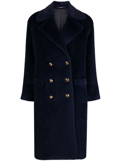 Shop Tagliatore Bessie Double-breasted Wool Coat In Blue