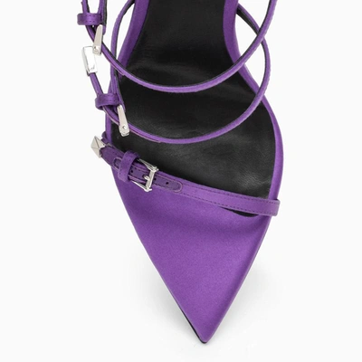 Shop Versace Pin-point Sandal In Purple