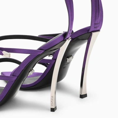 Shop Versace Pin-point Sandal In Purple