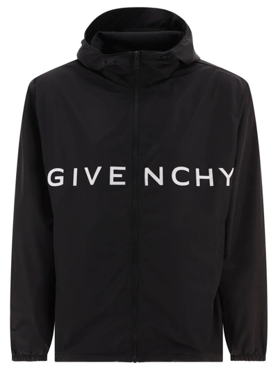 Shop Givenchy Windbreaker In Technical Fabric In Black