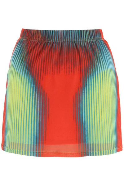 Shop Y/project Y Project Trompe L'oeil Jean Paul Gaultier Mini Skirt In Multicolor