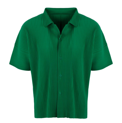 Shop Issey Miyake Homme Plissé  Pleated Short In Green