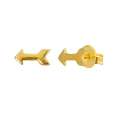 Shop Une A Une Gold Boa Arrow Earrings