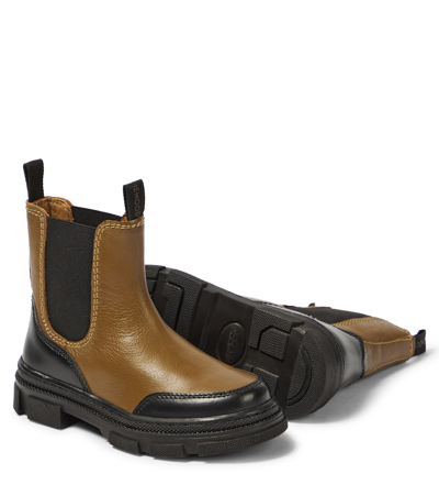 Liewood Faith Leather Chelsea Boots In Brown