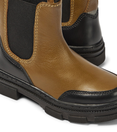 Liewood Faith Leather Chelsea Boots In Brown