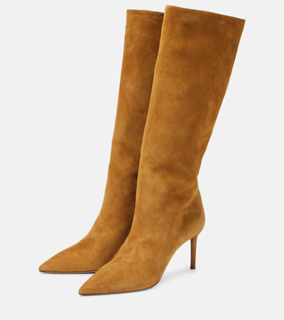 Aquazzura Woman Ankle Boots Camel Size 11 Soft Leather In Neutrals