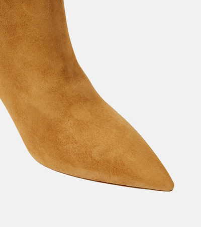 Aquazzura Woman Ankle Boots Camel Size 11 Soft Leather In Neutrals