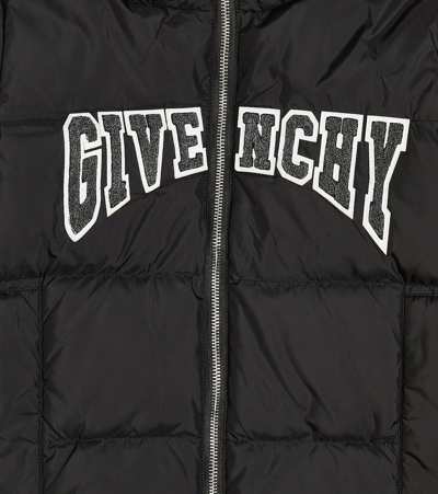 Shop Givenchy Logo Down Jacket In Black