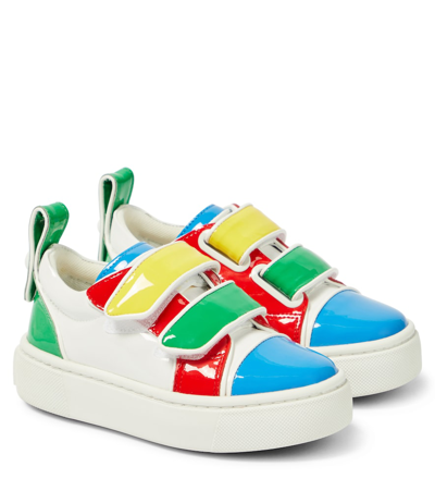 Shop Christian Louboutin Toyototoy Patent Leather Sneakers In Multicoloured