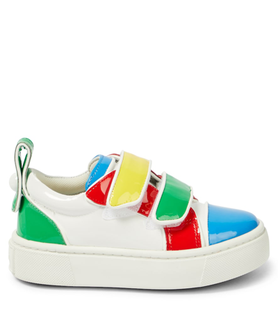 Shop Christian Louboutin Toyototoy Patent Leather Sneakers In Multicoloured