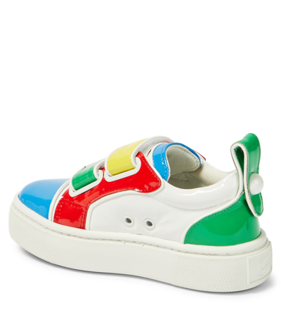 Christian Louboutin Girl's Toyototoy Multicolor Patent Leather Sneakers, Toddler/kids In Multicoloured