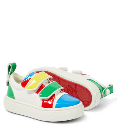 Shop Christian Louboutin Toyototoy Patent Leather Sneakers In Multicoloured