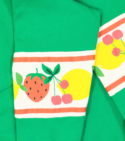 Mini Rodini Fruits Panel Cotton Sweatpants In Green