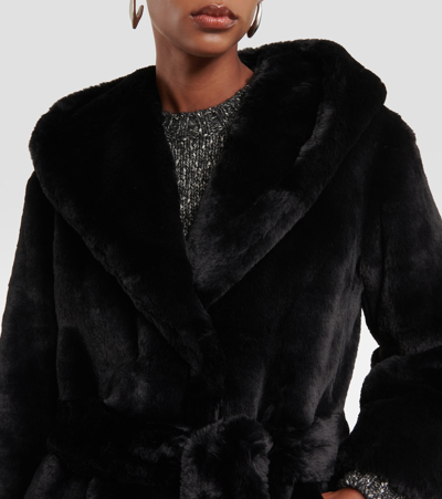 Shop 's Max Mara Verbano Faux Fur Coat In Black
