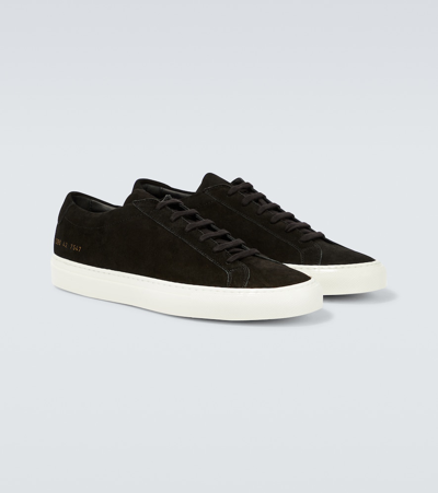Shop Common Projects Achilles Suede Sneakers In Black