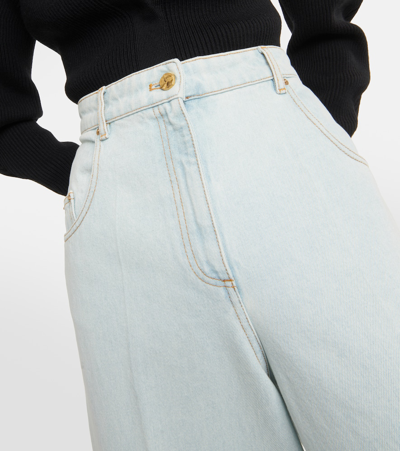 Nina Ricci Schlagjeans Mit Hohem Bund In Blue