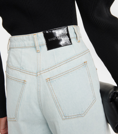 Nina Ricci Schlagjeans Mit Hohem Bund In Blue