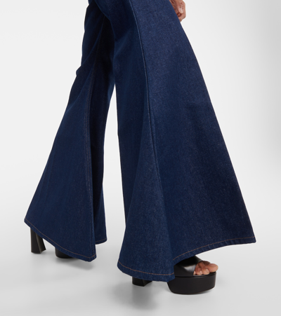 Shop Nina Ricci High-rise Flared Jeans In Blue