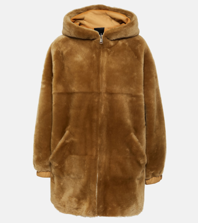 Blancha Reversible Shearling Jacket In Purple