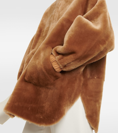 Blancha Reversible Shearling Jacket In Purple