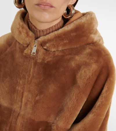 Blancha Reversible Shearling Jacket In Purple