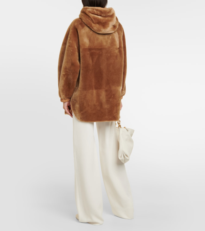 Blancha Reversible Shearling Jacket In Purple