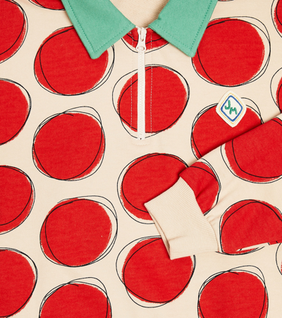 Jellymallow Red Dot Cotton Polo Shirt In Red