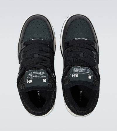 Shop Amiri Ma-1 Leather Sneakers In Black