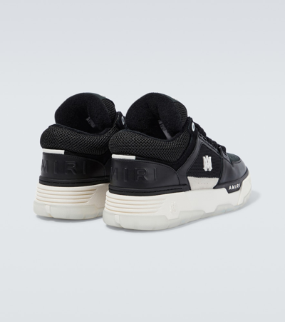Shop Amiri Ma-1 Leather Sneakers In Black
