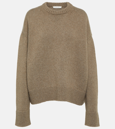 Shop The Row Dines Cashmere And Mohair Sweater In Brown