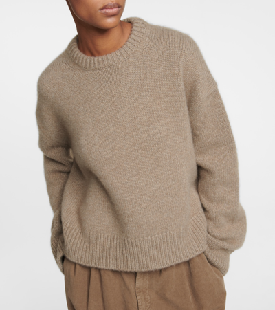 Shop The Row Dines Cashmere And Mohair Sweater In Brown