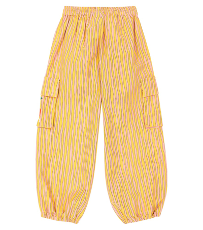 Jellymallow Printed Cotton Cargo Pants In Multicoloured