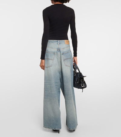 Shop Balenciaga Wide-leg Jeans In Blue