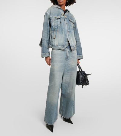 Shop Balenciaga Wide-leg Jeans In Blue