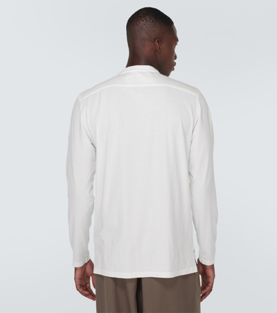 Shop Barena Venezia Cotton Henley Shirt In White