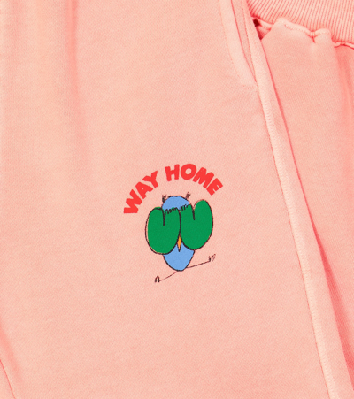 Jellymallow Printed Cotton Jersey Sweatpants In Pink