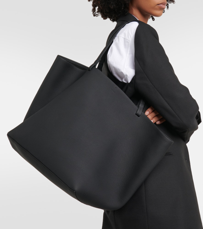 Shop The Row Park Xl Leather Tote Bag In Black