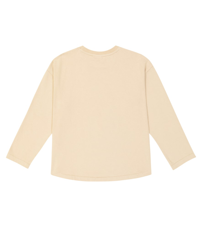 Jellymallow Printed Cotton Jersey Top In Grey