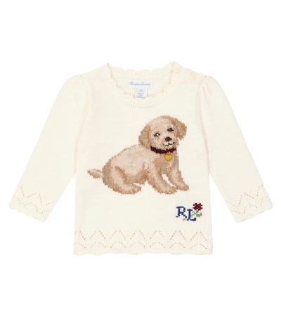 Shop Polo Ralph Lauren Baby Wool Sweater In Multicoloured