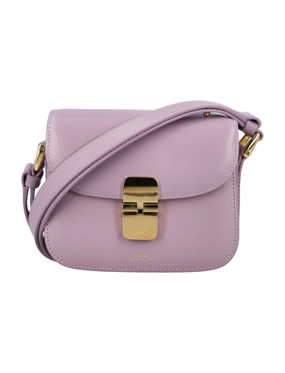 Shop Apc A.p.c Grace Mini Shoulder Bag In Purple