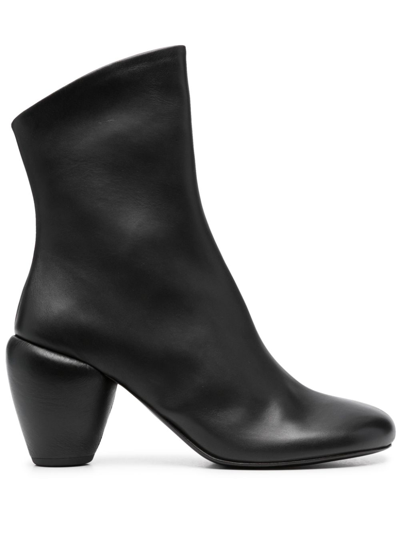 Shop Marsèll 80mm Leather Ankle Boots In Black