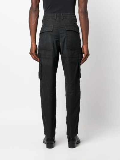 Shop Diesel Krooley Joggjeans® Tapered-leg Jeans In Black