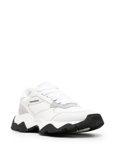 Shop Dsquared2 Wave Leather Sneakers In White