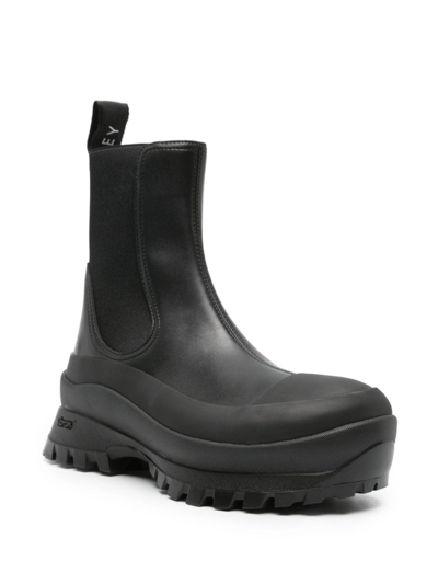 Stella Mccartney Trace Faux-leather Ankle Boots In Black