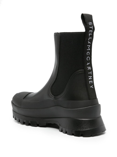 Shop Stella Mccartney Trace Faux-leather Ankle Boots In Black